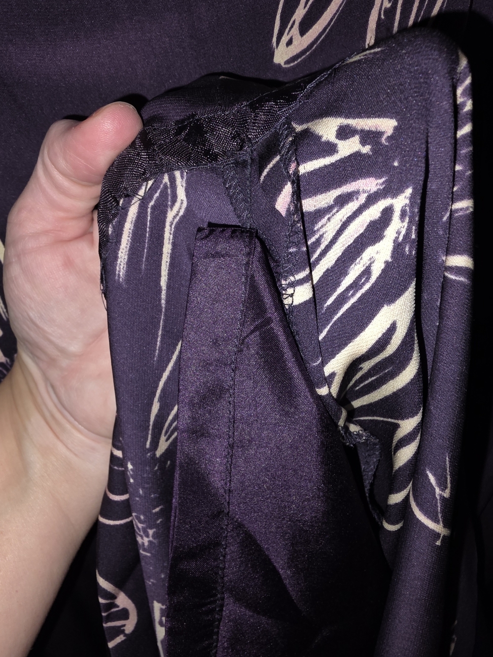 Tommy Bahama Silk Dark Purple Floral Midi Dress - Picture 4 of 8